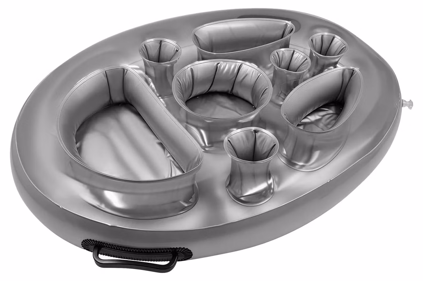 Telo per piscina gonfiabile - 71 x 56 cm - Grigio - Realizzato in PVC rinforzato