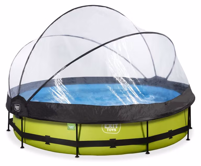 Piscina rotonda - Telaio rotondo - ø 360 x 76 cm - Con pompa filtro e copertura