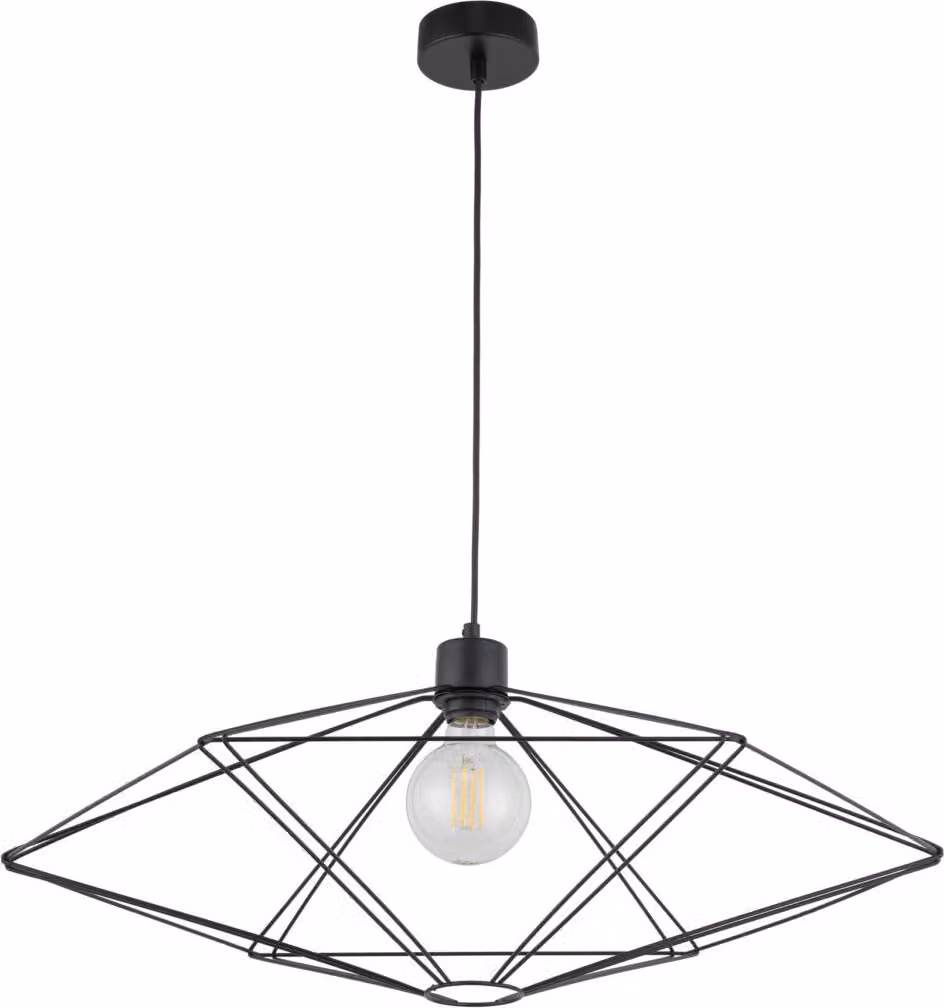 Lampada a sospensione decorativa industriale nera 73 cm per soggiorno sala da pranzo Vario 1xE27 15W Sigma Lighting