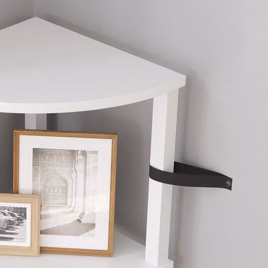 Ibenzoa® - Scaffale angolare industriale con 5 ripiani – Scaffale angolare bianco, salvaspazio, dimensioni 30x30x130 cm, ideale per cucina e soggiorno, con piedini regolabili e sistema anti-ribaltamento