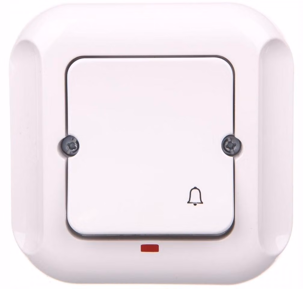 Pulsante di chiamata illuminato Timex-Elektro WP-7T/S, colore bianco