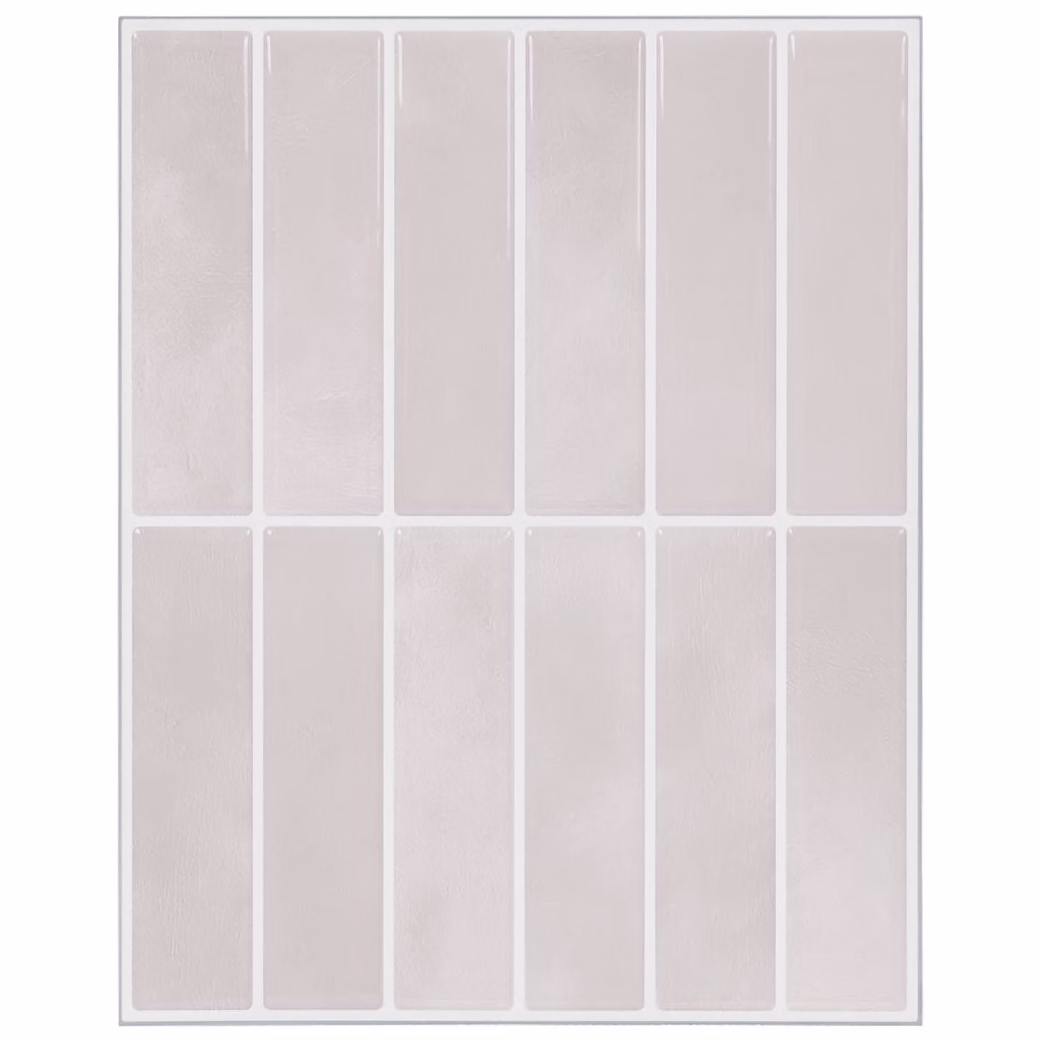 Set di 10 piastrelle rettangolari effetto tile look vidaXL, colore beige, L: 29 cm, P: 23 cm, H: 0,08 cm