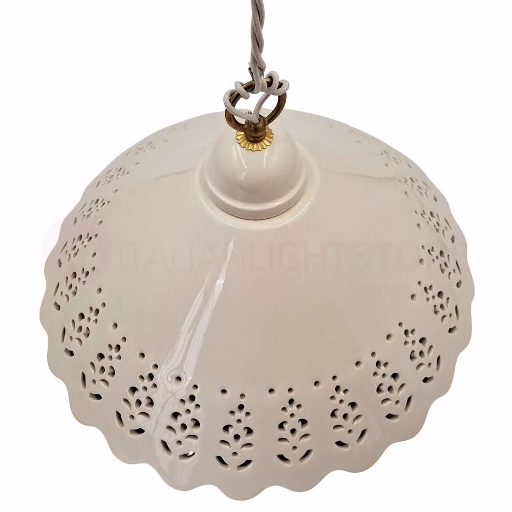 Lampadario a sospensione VOLTERRA di Ceramiche Borso in ceramica bianca con design a cono e altezza regolabile – 2