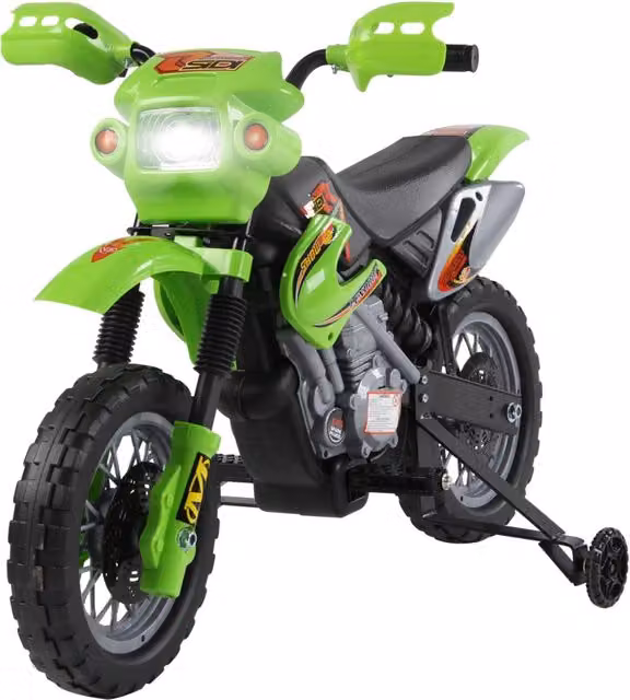 Moto Elettrica per Bambini Xylo 6V, Verde e Nero