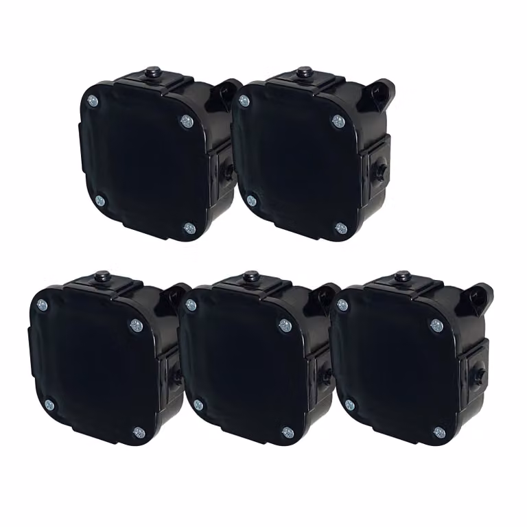 5x scatola da incasso 88x88x40mm IP44 400V con terminali neri VP-74 EDO777933 EDO Technic