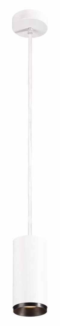 NUMINOS Lampada a sospensione LED per interni DALI SLV Dimensioni: 18,5 x 8,5 cm, Colore: bianco/nero, Temperatura colore: 2700 Kelvin, Angolo di emissione: 60 gradi