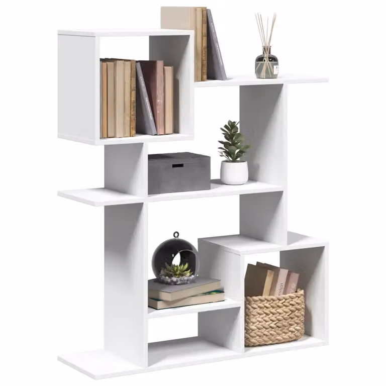 Libreria Divisorio Moderna vidaXL Bianca in MDF L: 92 cm, P: 29 cm, H: 112 cm