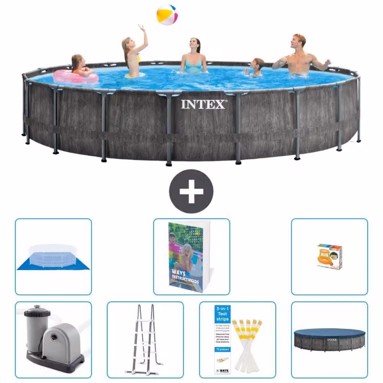 Struttura per piscina a forma di prisma - 549x122 cm - composta da 6 elementi - modello S568