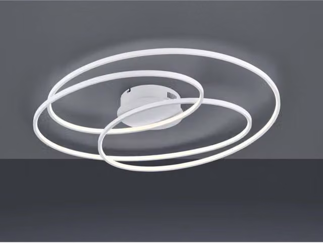 Plafoniera Gale Cerchi Concentrici Bianco Opaco Led 50w Dimmerabile L80 cm Trio Lighting