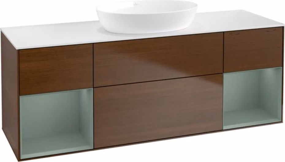 Mobiletto V&B Finion 160cm, Pl wh. m, Reg Oli. m Lac, wal ven
