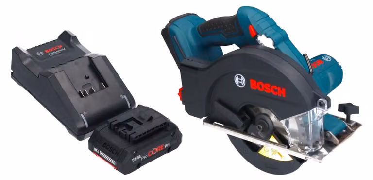 Bosch GKM 18V-50 Sega circolare professionale a batteria per metalli 18 V 136 mm brushless + 1x batteria ProCORE 4,0 Ah + caricabatterie