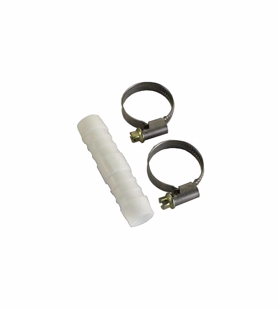 Giunzione per tubi + 2 fascette - 6 mm = 1/4