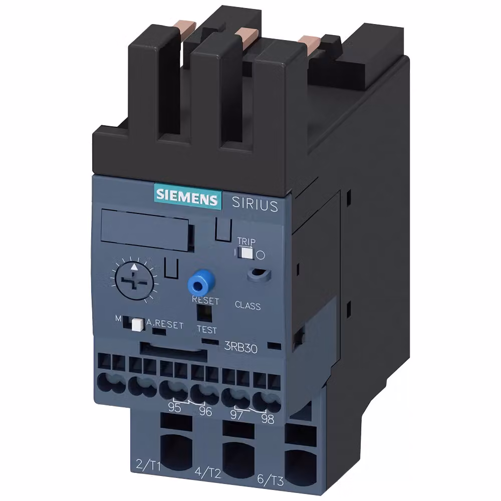 Relè di sovraccarico Siemens 10-40 A, protezione motore S0, Classe 20, montaggio su contattore 3RB30262VE0