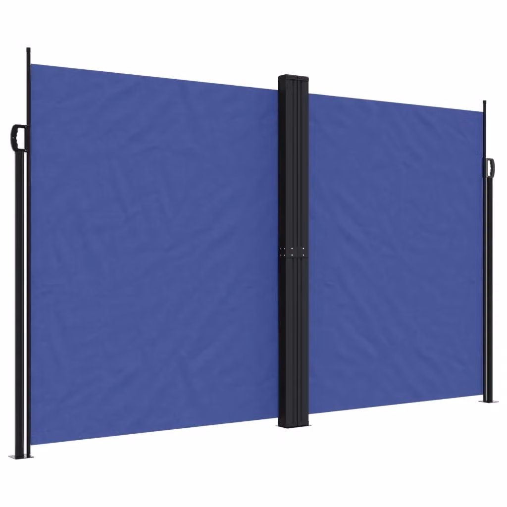 Tenda da sole laterale retrattile vidaXL in poliestere blu L: 1000 cm, H: 200 cm – 2