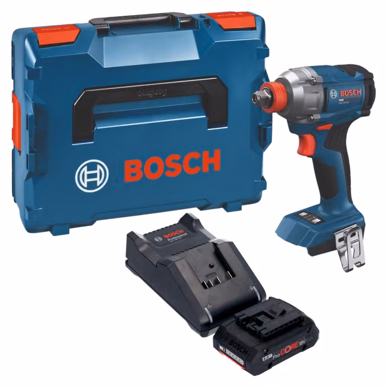 Avvitatore a impatto a batteria Bosch GDX 18V-285 Professional 18 V 285 Nm + 1x batteria ProCORE 4,0 Ah + caricabatterie + valigetta L-Boxx