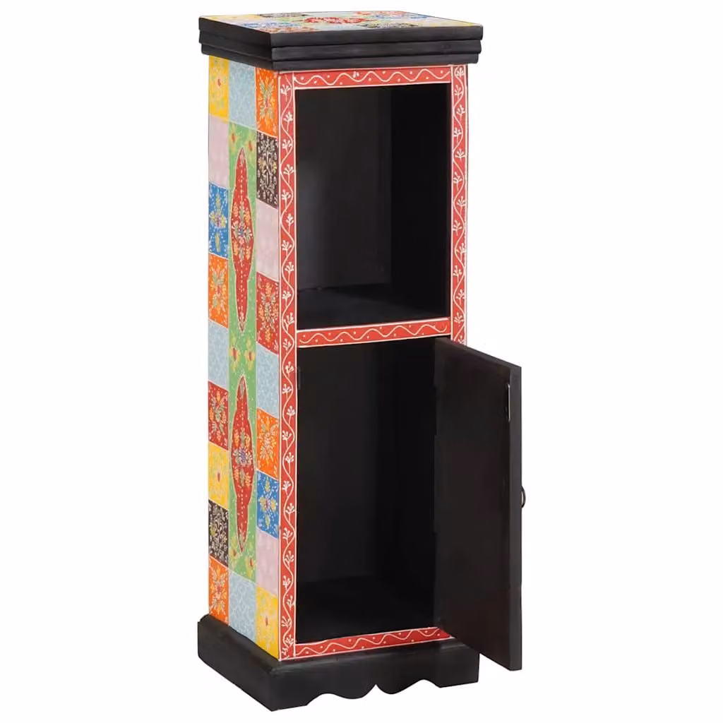 Comò moderno vidaXL in legno di mango massello multicolore L/P/H: 30 x 30 x 90 cm
