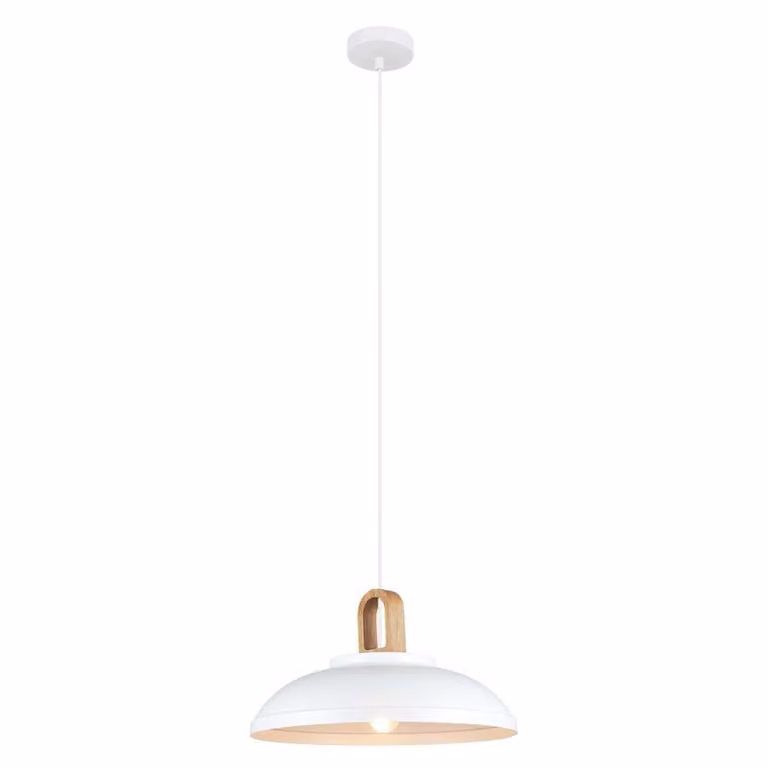 Italux Danito, moderna lampada a sospensione bianca MDM3153/1L W