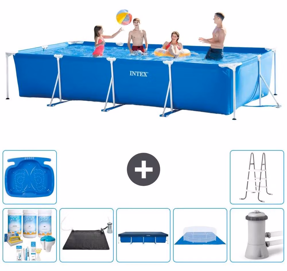Piscina fuori terra rettangolare - 450x220x84 cm - 8 pezzi - Modello S20068