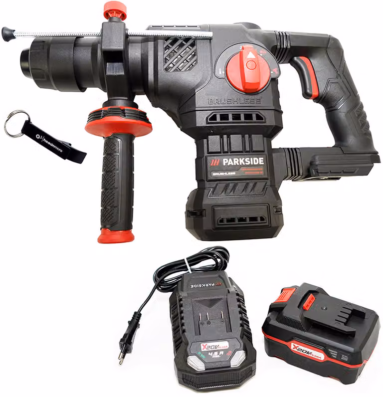 PARKSIDE PERFORMANCE® Martello combinato a batteria 20 V PKHAP 2058-Li / incl. batteria (4 Ah) e caricabatteria (4,5 A)