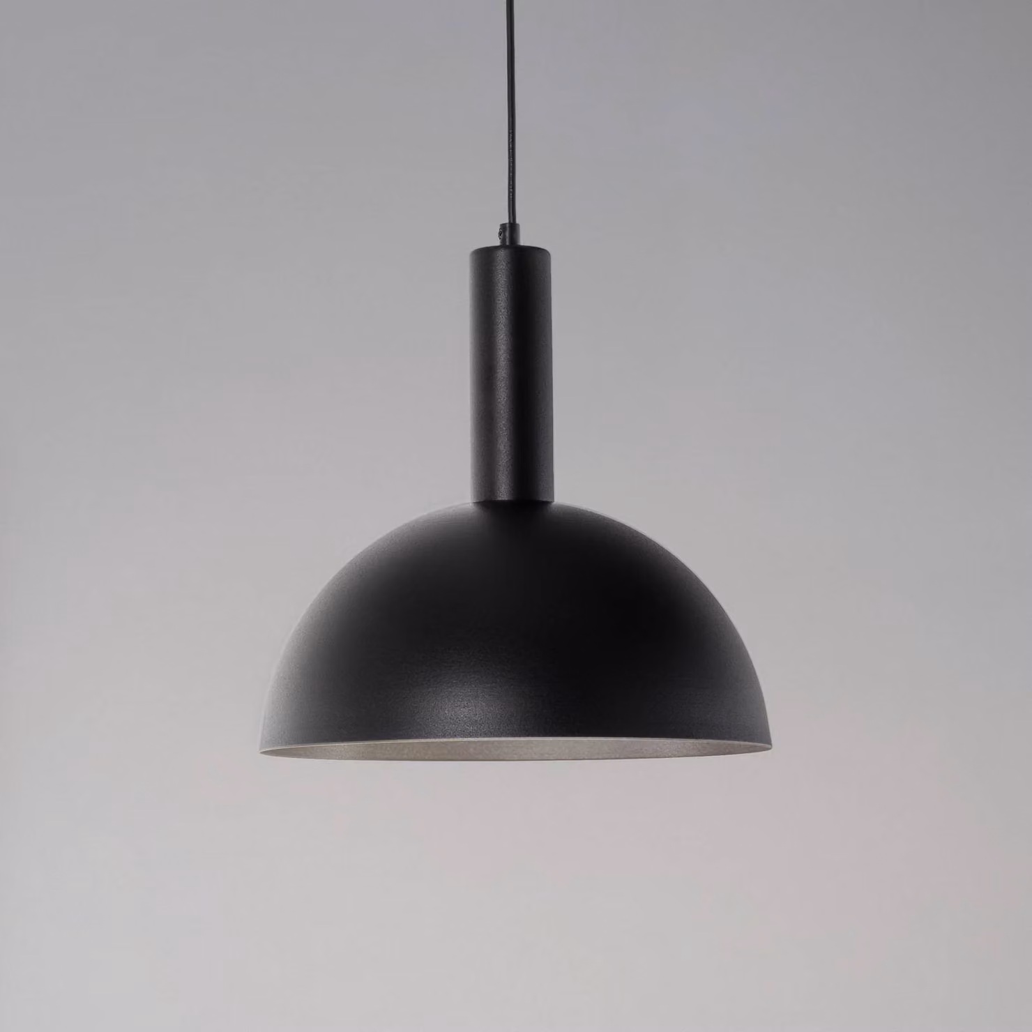 Lampada a sospensione Vitrum cupola SIGMA, dimmerabile, Nero, Soggiorno / Sala da pranzo, Metallo, Moderno, Lampada a sospensione