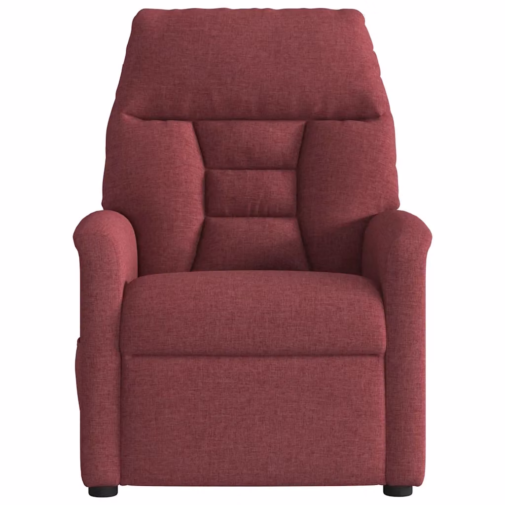 Poltrona reclinabile relax vidaXL in tessuto rosso con braccioli e leva manuale – 2