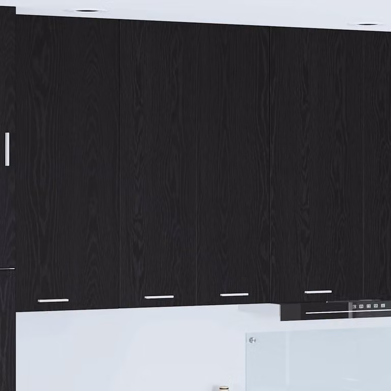 Armadio pensile da cucina vidaXL nero con ante a battente e ripiani interni L/P/H: 60 x 31 x 100 cm