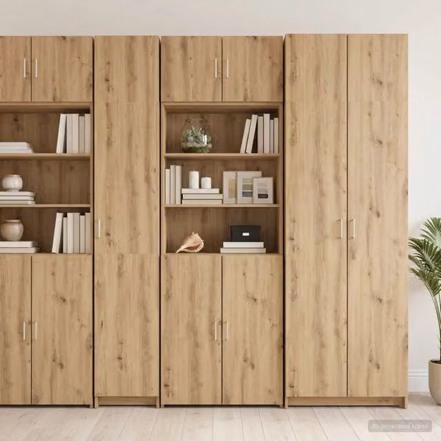 Armadio per la conservazione con ripiani Rovere Artigianale 3446668