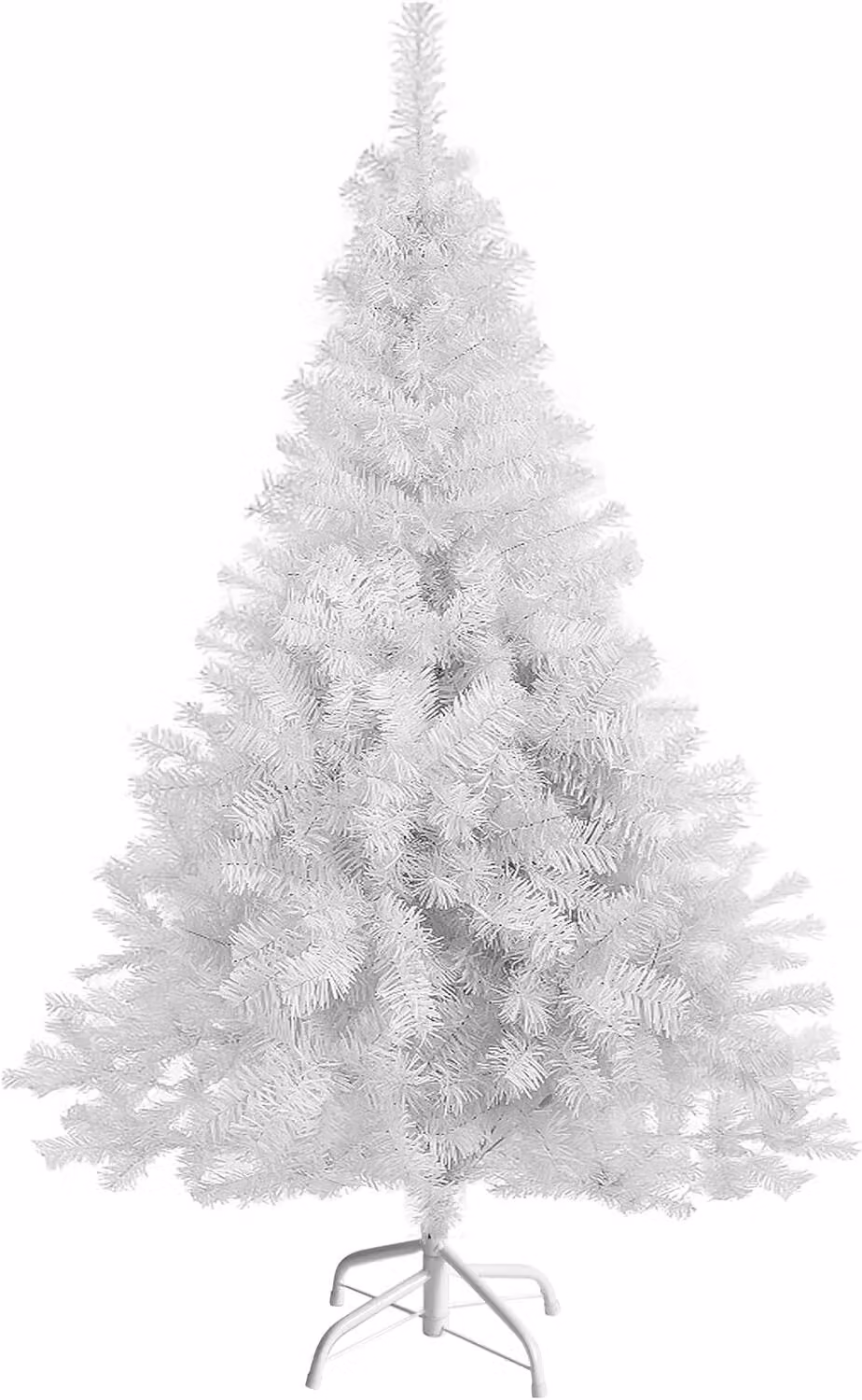 ALIGHTUP: Albero di Natale artificiale alto 150 cm, con 350 punte in PVC, abete con supporto, colore bianco