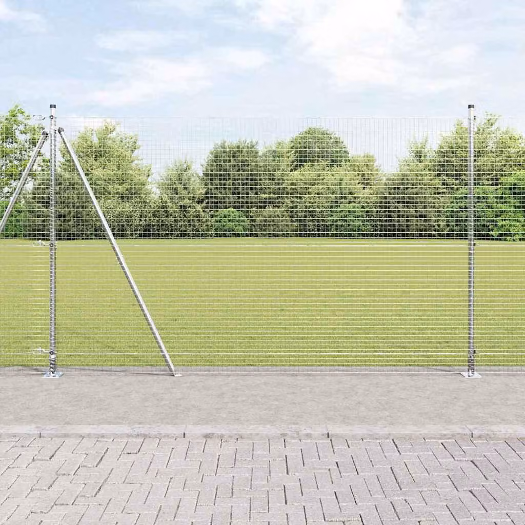 Maison Exclusive - Palo della recinzione Argento 10 x 1,5 m (rete 25 x 25 mm)