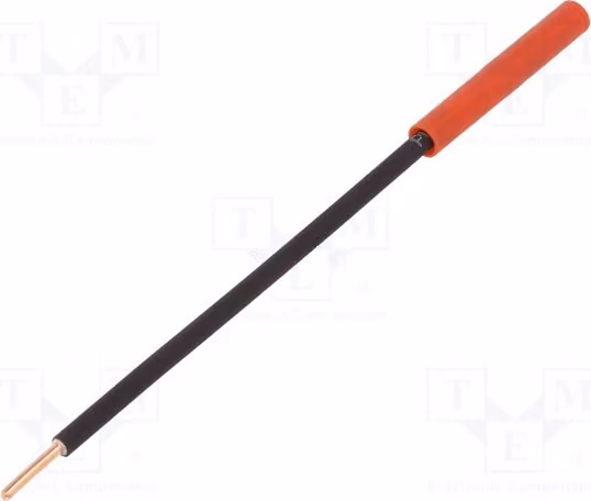 1 connettore a morsetto da 130 mm, 32 A, rosso, con terminali a banana da 4 mm, placcato in nichel, 1 kV DC, resistenza di contatto 18 mΩ, serie LB 6600 NI / 2.5 / 13 /