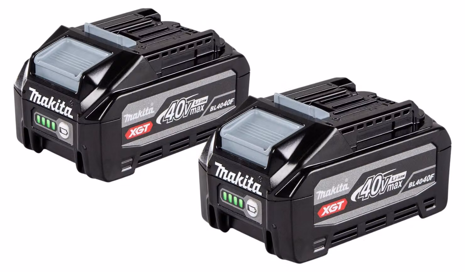 Set di batterie Makita 2x BL 4040 F Li-Ion 40 V max. 4,0 Ah XGT (2x 1910N6-8) con indicatore LED