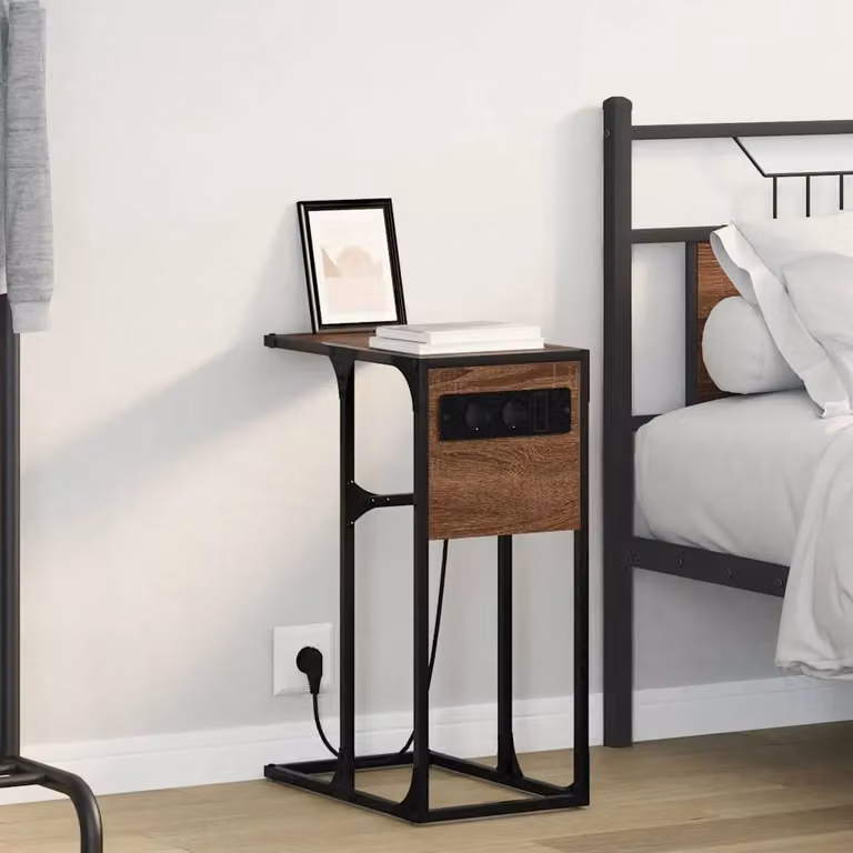 Armadio da Notte vidaXL in Rovere Marrone con finitura opaca L: 41,5 cm, P: 26 cm, H: 60,5 cm