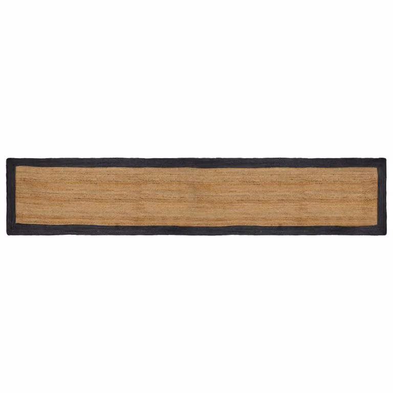 Tappeto da area vidaXL in juta moderno, lavabile, grigio scuro, L 400 x P 80 cm