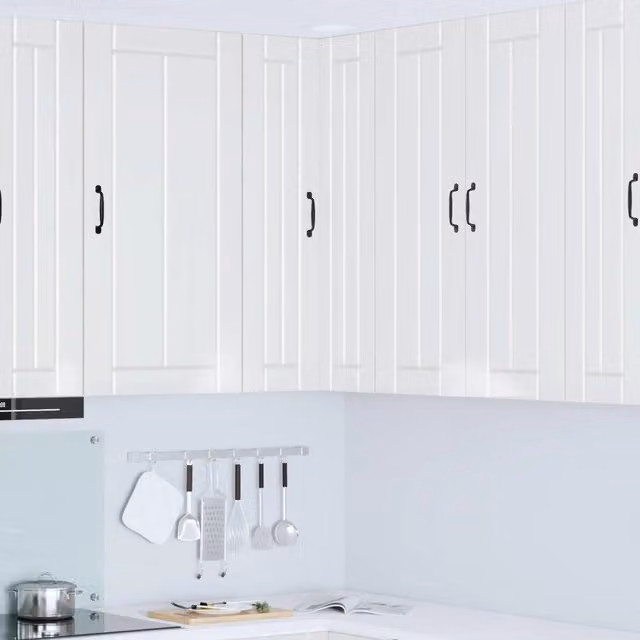 Mobile angolare a parete vidaXL Bianco Lucido L/P/H: 57 x 57 x 100 cm