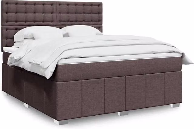 Letto Ibrido con Giroletto a Molle e Materasso vidaXL, Marrone e Bianco, L/P: 180 x 200 cm