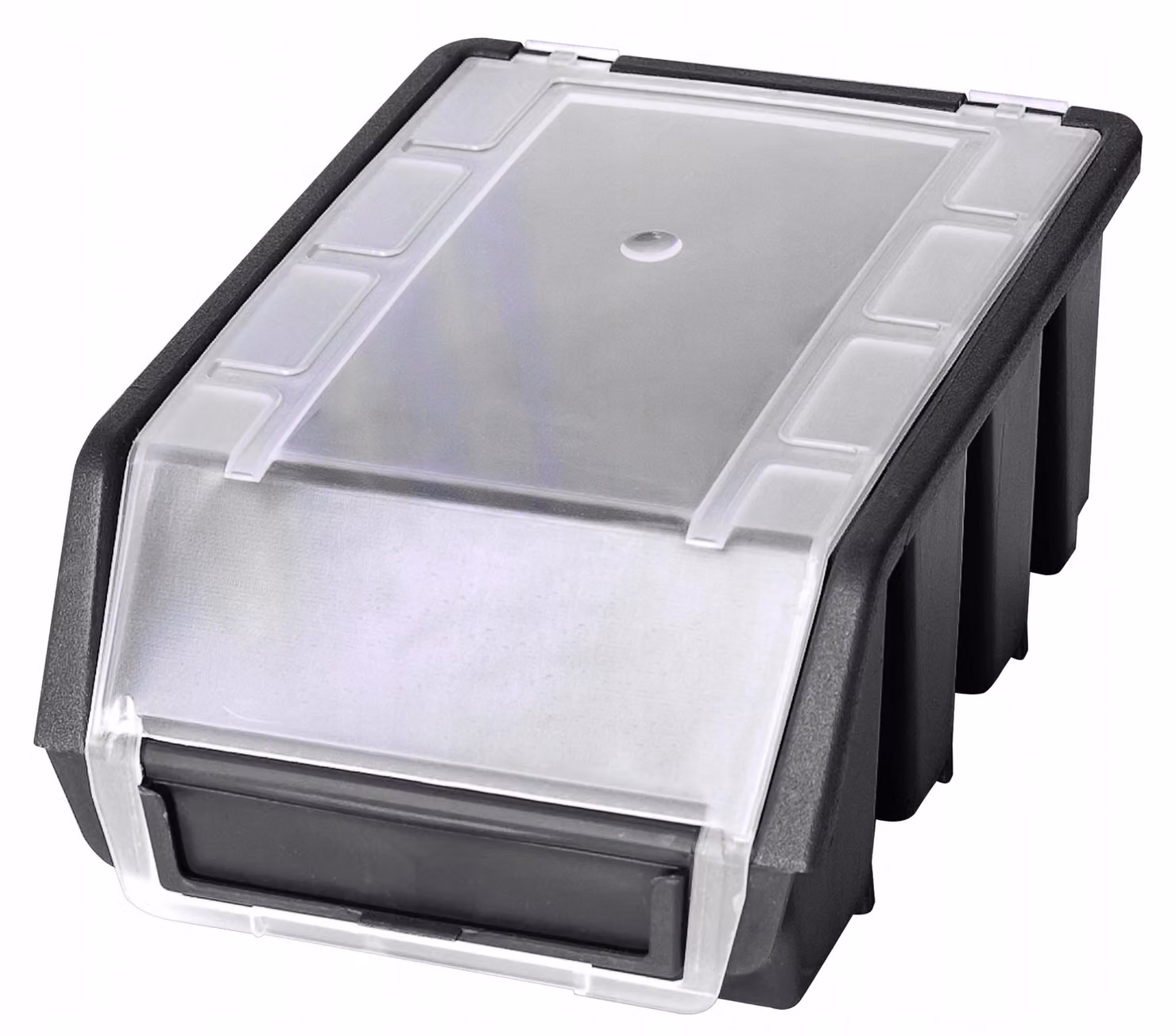 Contenitore con coperchio incernierato misura 2 nero 11,5x16x7,5 cm