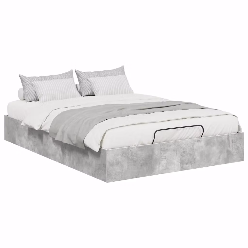 Letto ottomano vidaXL in tessuto grigio con base a sollevamento L/P: 150 x 200 cm – 2