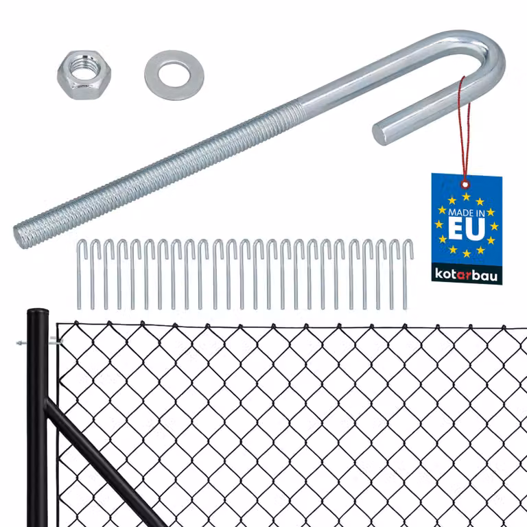 KOTARBAU® 25 Pezzi Tendifilo per Recinzione M8 Tenditore Filo Tendicavo per Filo Acciaio Tendifilo Aperto Gancio a Vite con Dado e Rondella Argento
