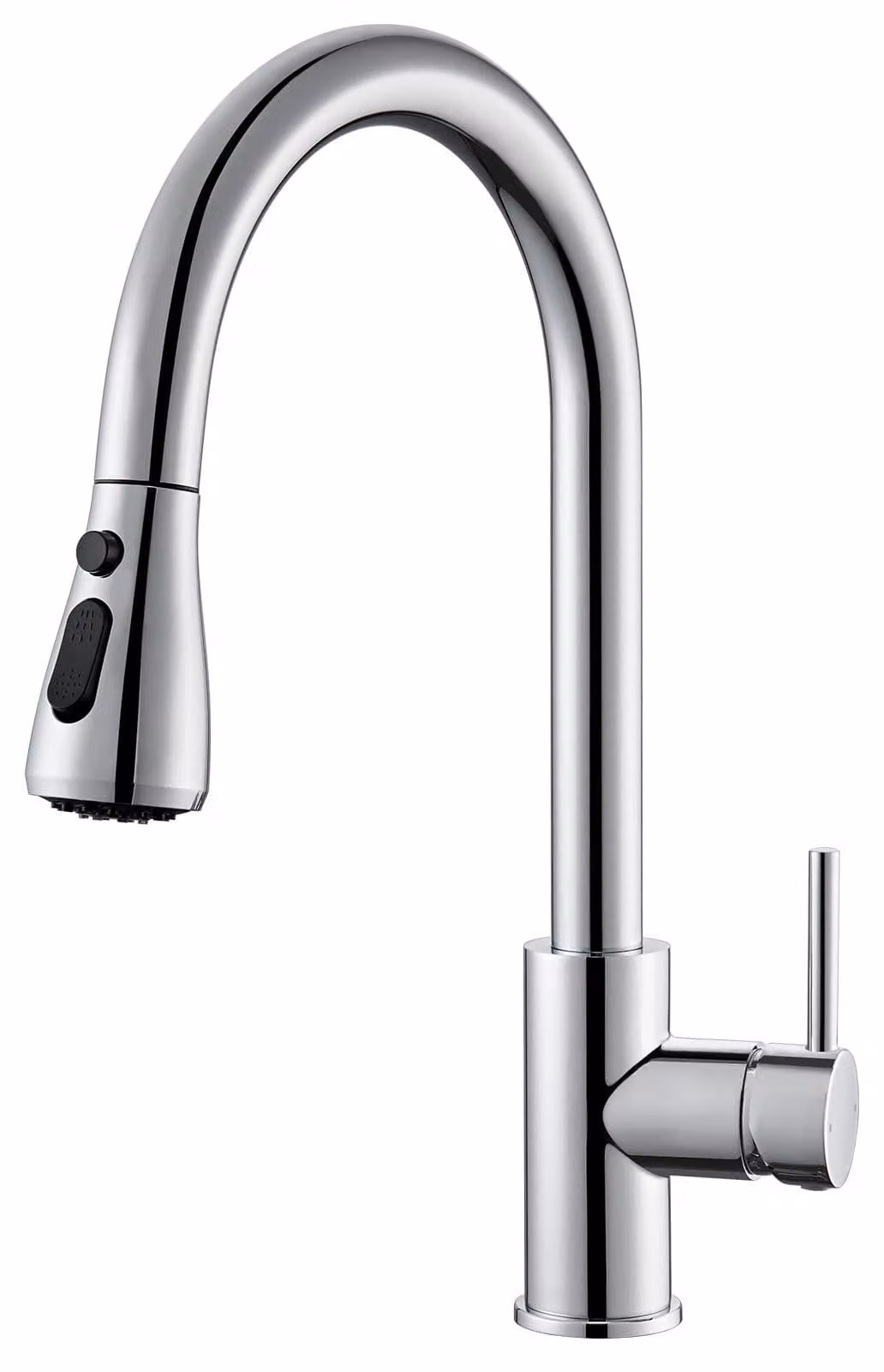 Solidchoice - Rubinetto da cucina con soffione estraibile ad alta pressione, finitura cromata