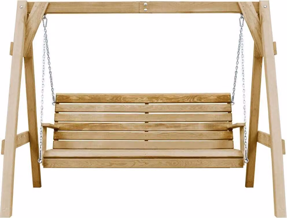 Panchina a dondolo vidaXL in legno di pino trattato 205x150x157 cm