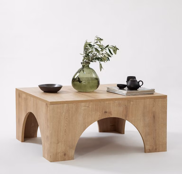 Skye Decor, Collesium - Sapphire Oak, tavolino, 100% PANNELLI DI PARTICELLE RIVESTITI IN MELAMINA, rovere, 80 x 80 x 37 cm