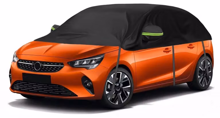 Copertura per auto, adatta a seminterrati, universale, resistente ai raggi UV, antipolvere, resistente alla neve, colore nero, dimensioni fino a 450 cm