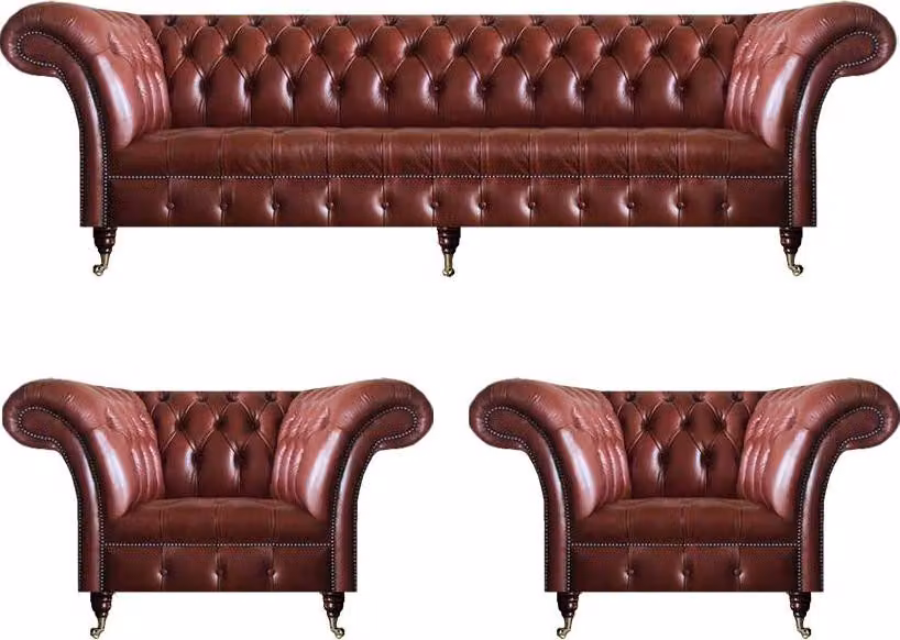 Leder Sofa Couch Polster Garnitur Sofagarnitur 3tlg Moderne Couchen Wohnzimmer