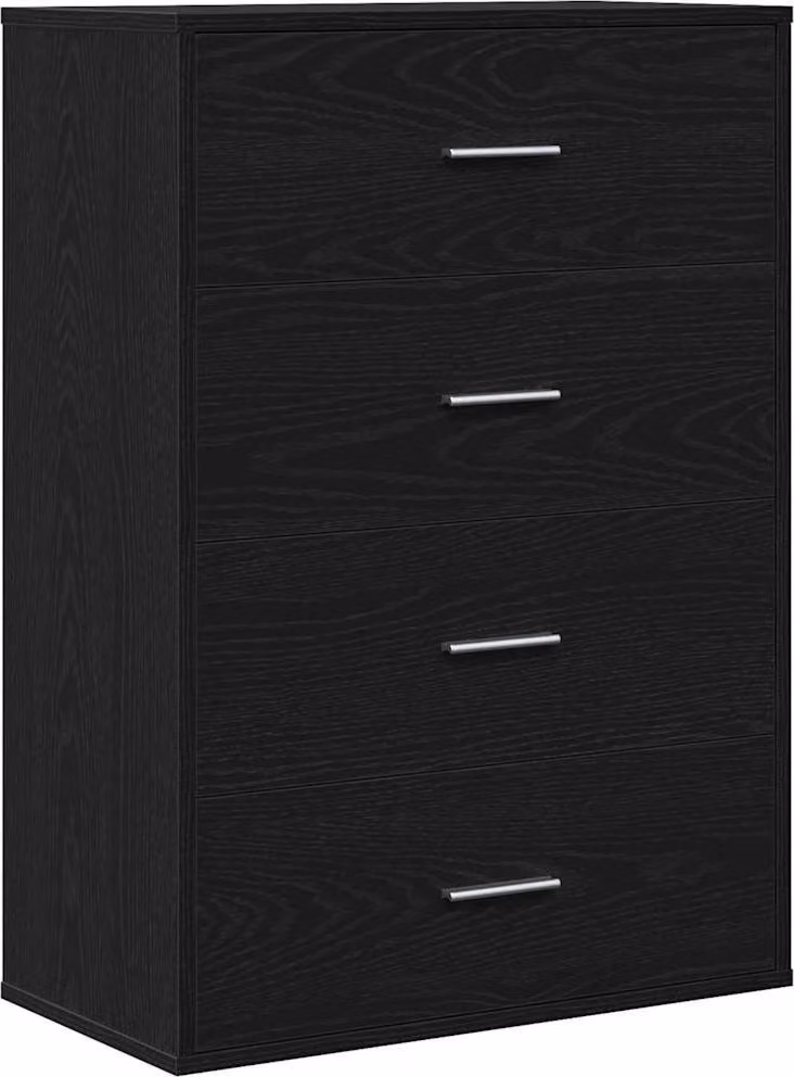 Credenza Rovere Nero 60 x 31 x 84 cm Legno multistrato