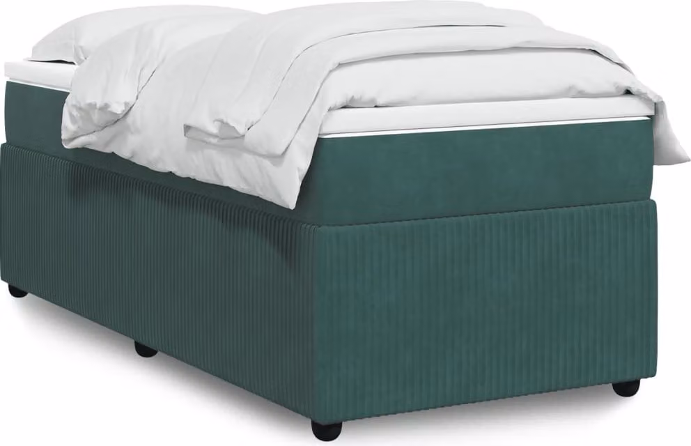 Maison Exclusive - Giroletto a Molle con Materasso Verde Scuro 100x200 cm Velluto
