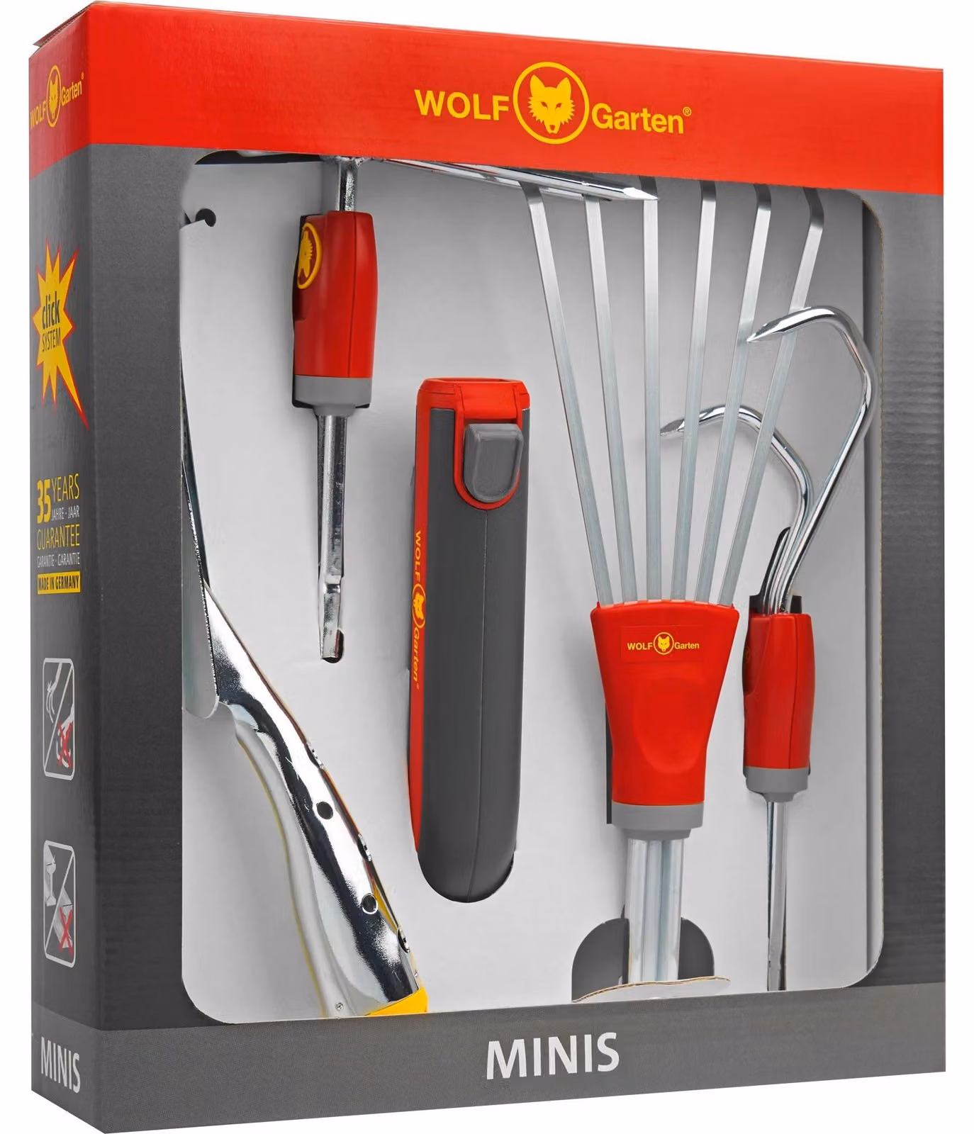 Wolf Garten Mini set di attrezzi da giardino P 262 Lu-Z/La-M/Ld-M/Ln-M/Zm 015