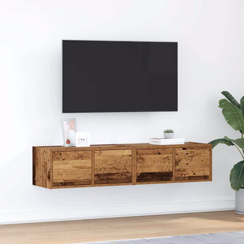 Mobili Porta TV 2 pz Legno Antico 60x31x25,5 cm in Truciolato