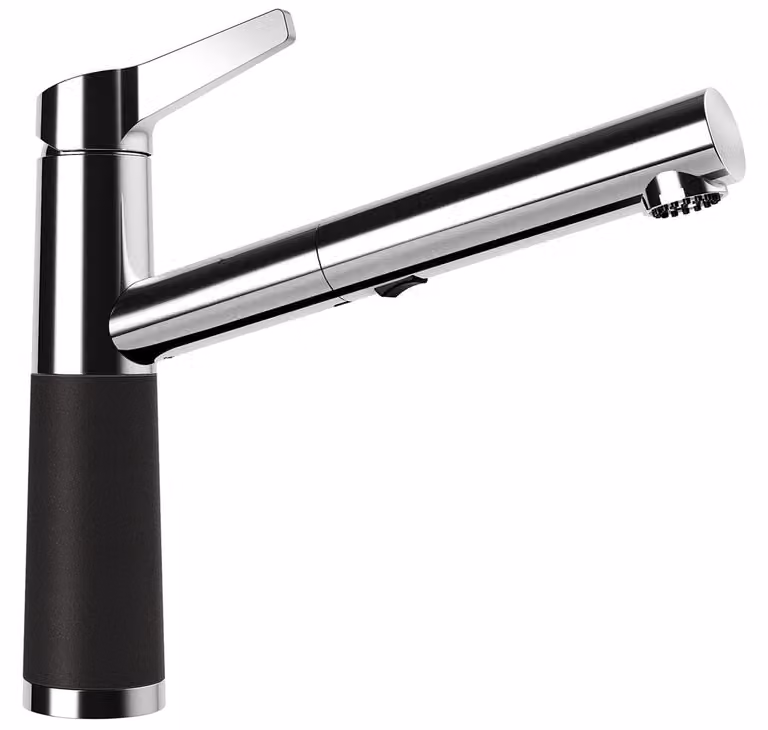 Miscelatore SCHOCK SC-510 in NERO con bocca estraibile / CRISTALITE® Basic Line / miscelatore monocomando