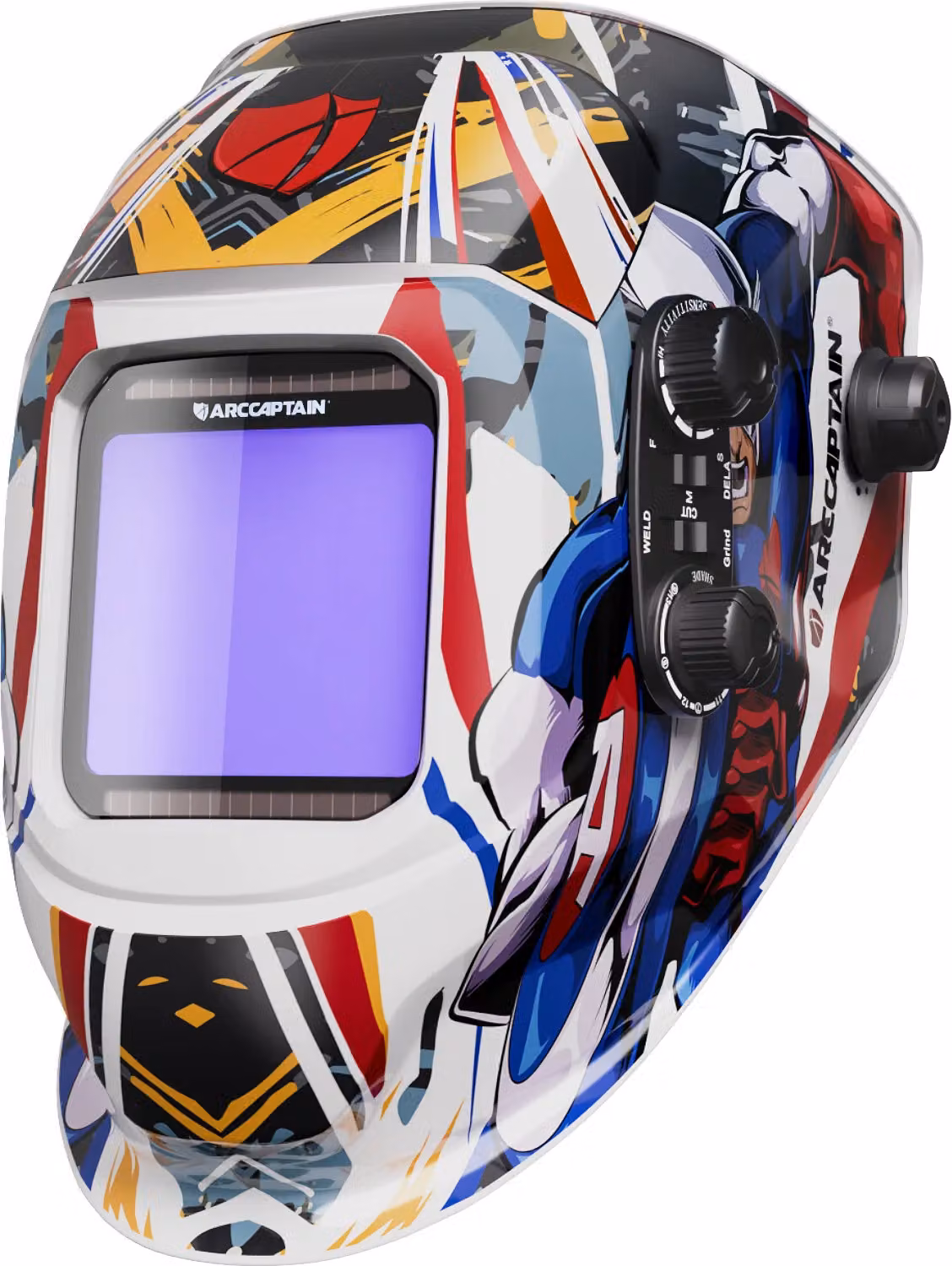 Casco per saldatura, tecnologia di oscuramento automatico, lente true color, AR-WC035