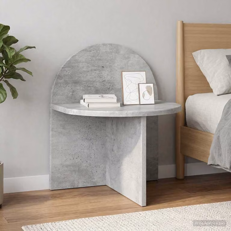 Comodino moderno vidaXL in grigio cemento L 40 cm x P 35,5 cm x H 45,5 cm